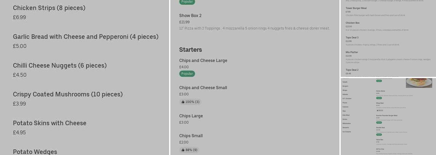 Tops Pizza & Chicken Menu