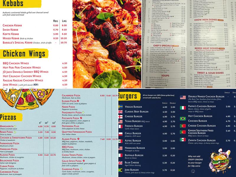Oriental Cuisine Menu