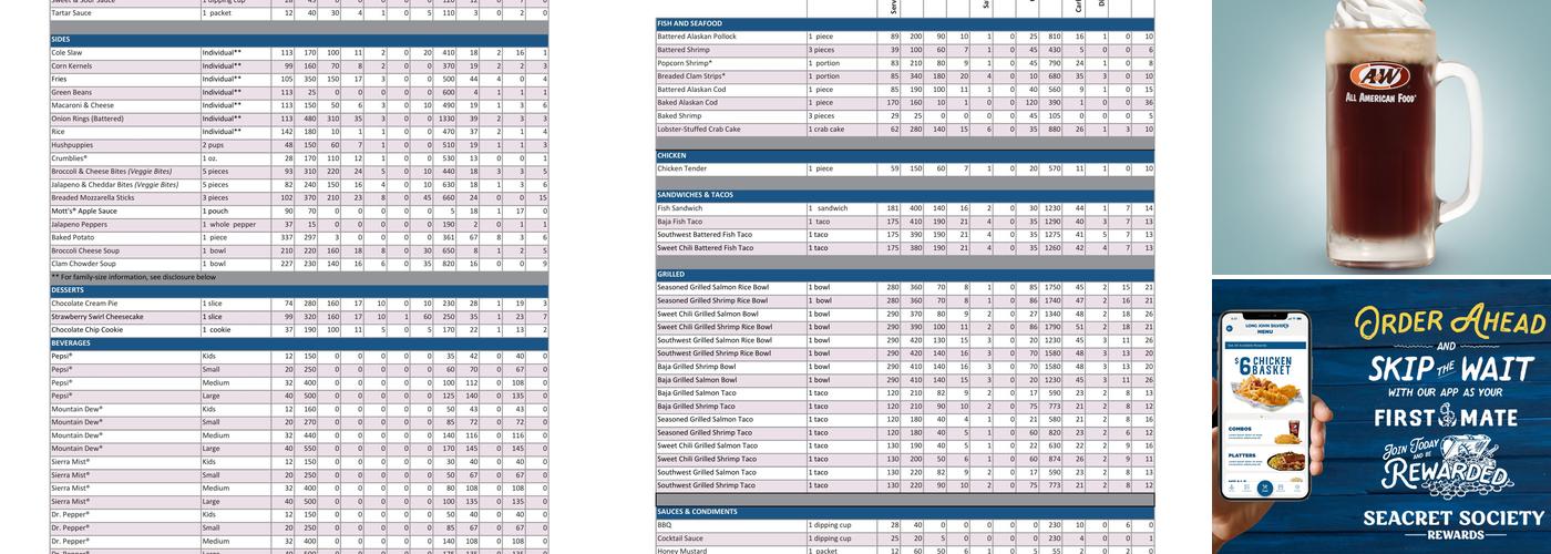 Long John Silver's | A&W Menu