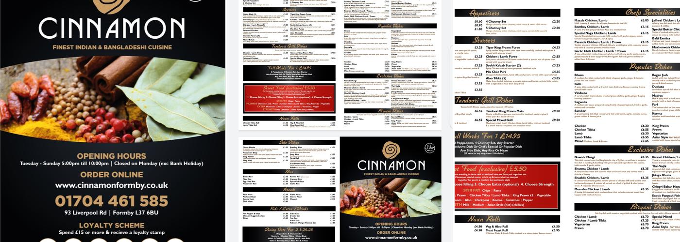 Cinnamon formby Menu