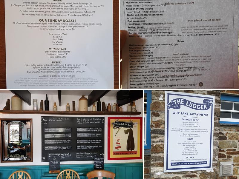 The Lugger Inn Menu