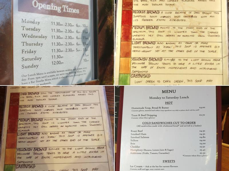 The Queens Head Menu