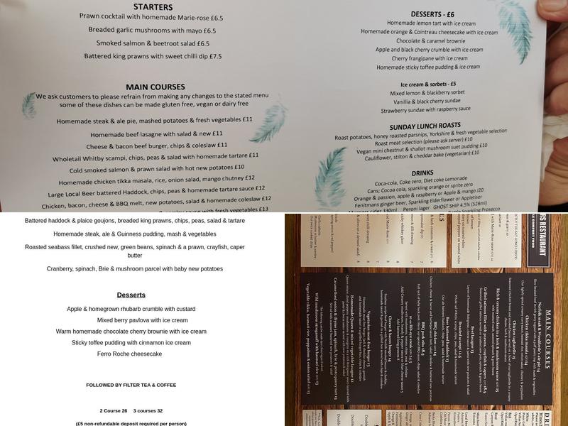 The Old Feathers Menu