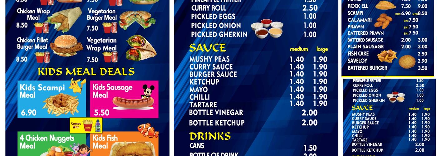 Framlingham Fish Bar Menu