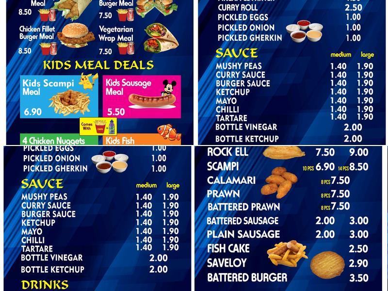 Framlingham Fish Bar Menu