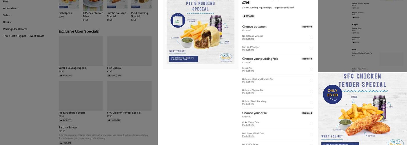 Wesham Chippy Ltd Menu