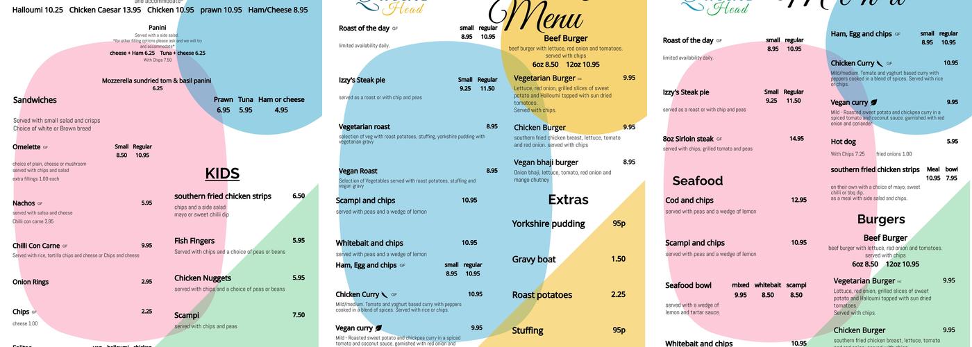 The Queens Head Menu