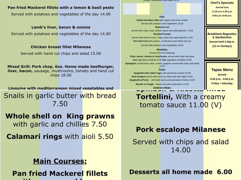 The Naze Cafe & Takeaway Menu