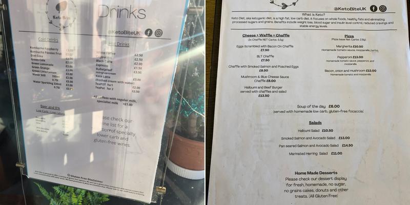 Keto Bite UK Menu