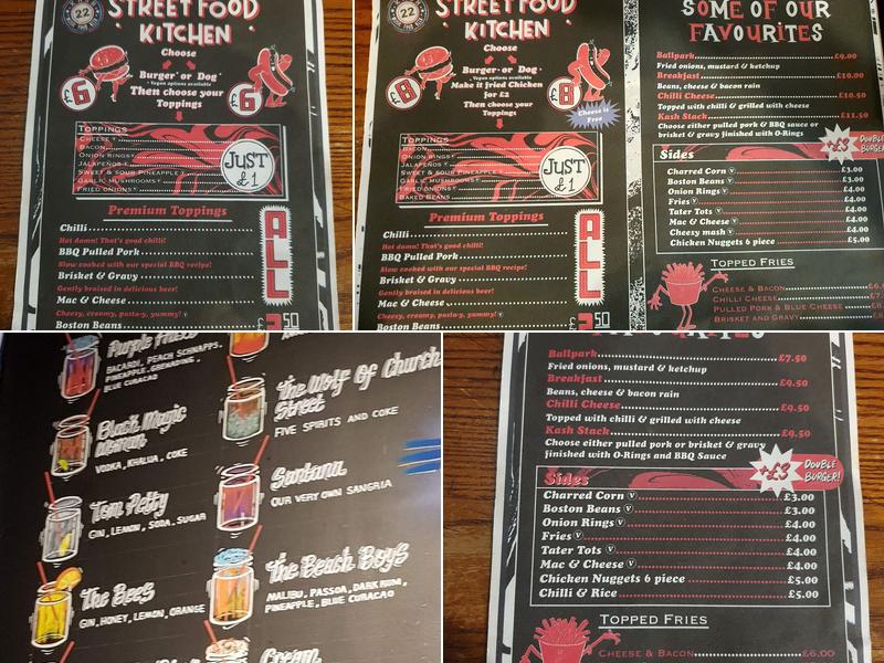 Kash 22 Menu