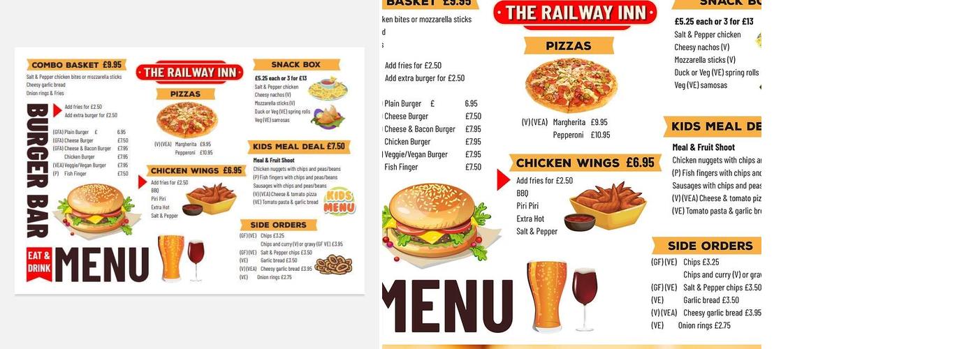 The Railway Inn Menu