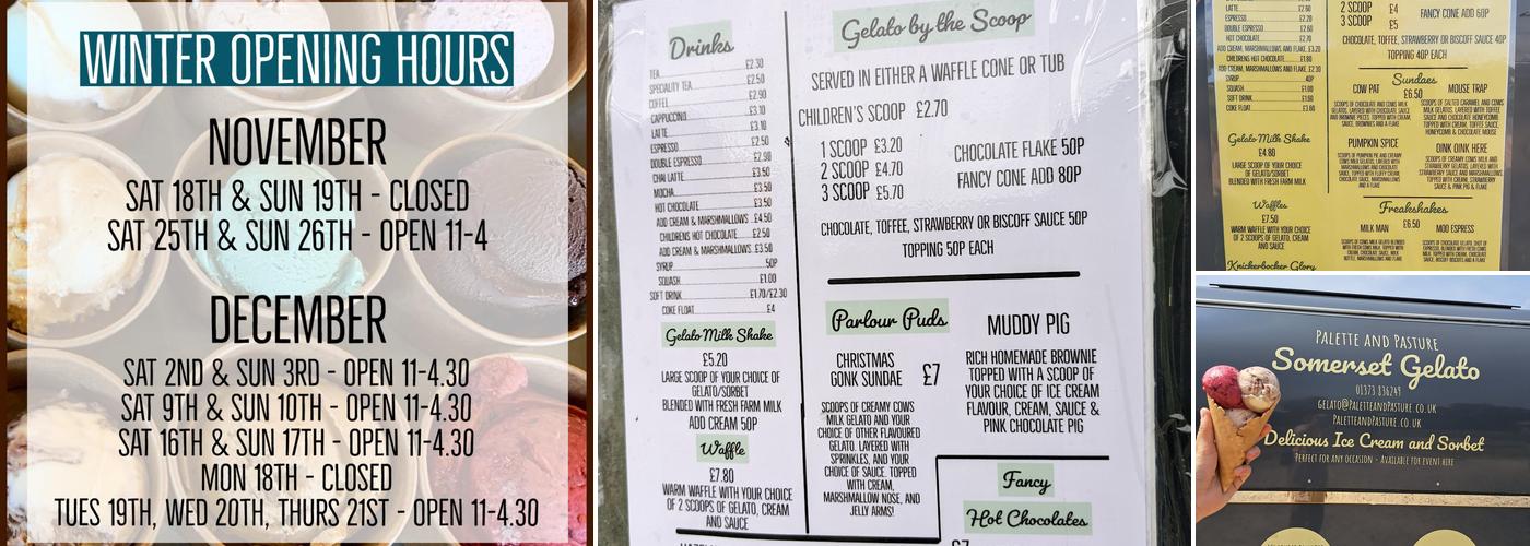 Palette and Pasture Menu