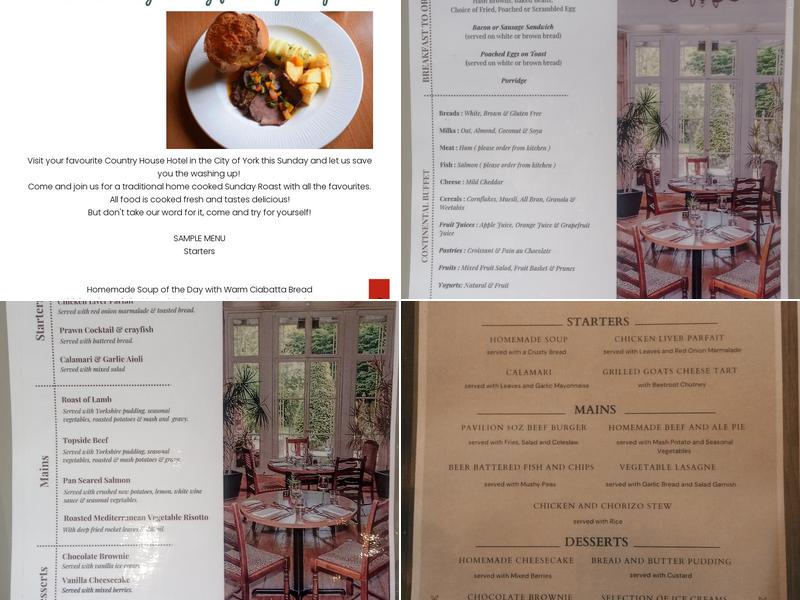 Langtons Brasserie Menu
