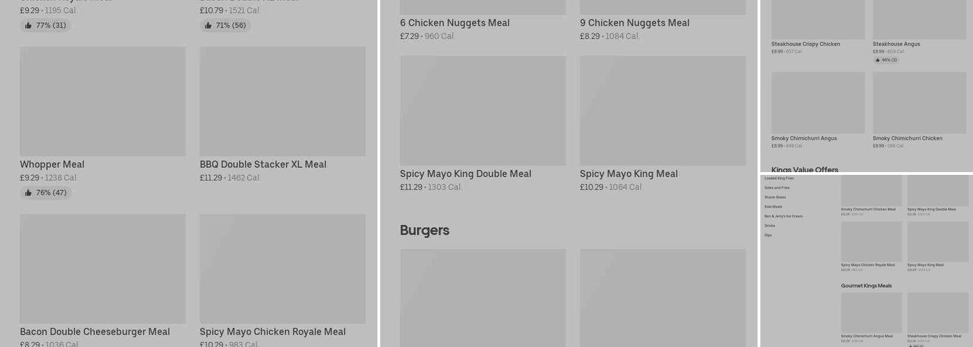 Burger King Menu