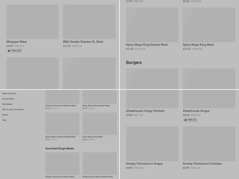 Burger King Menu