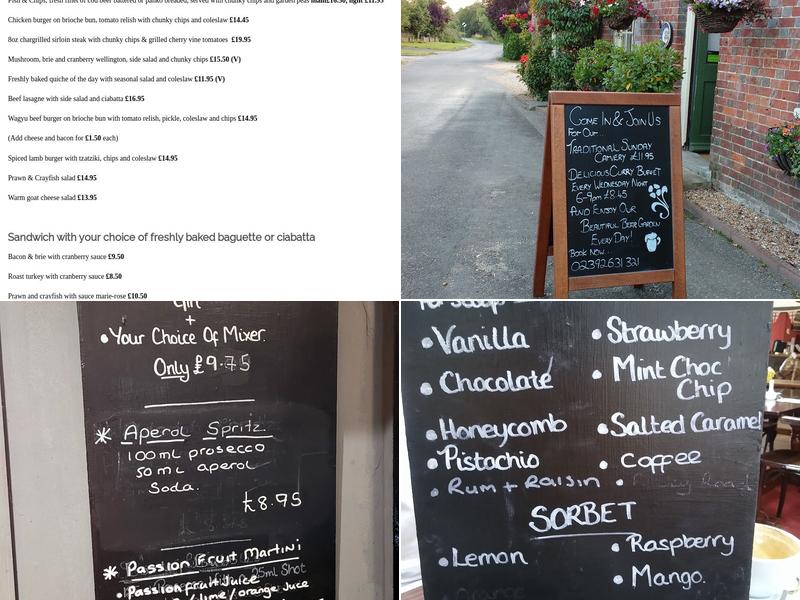 The Barley Mow Menu
