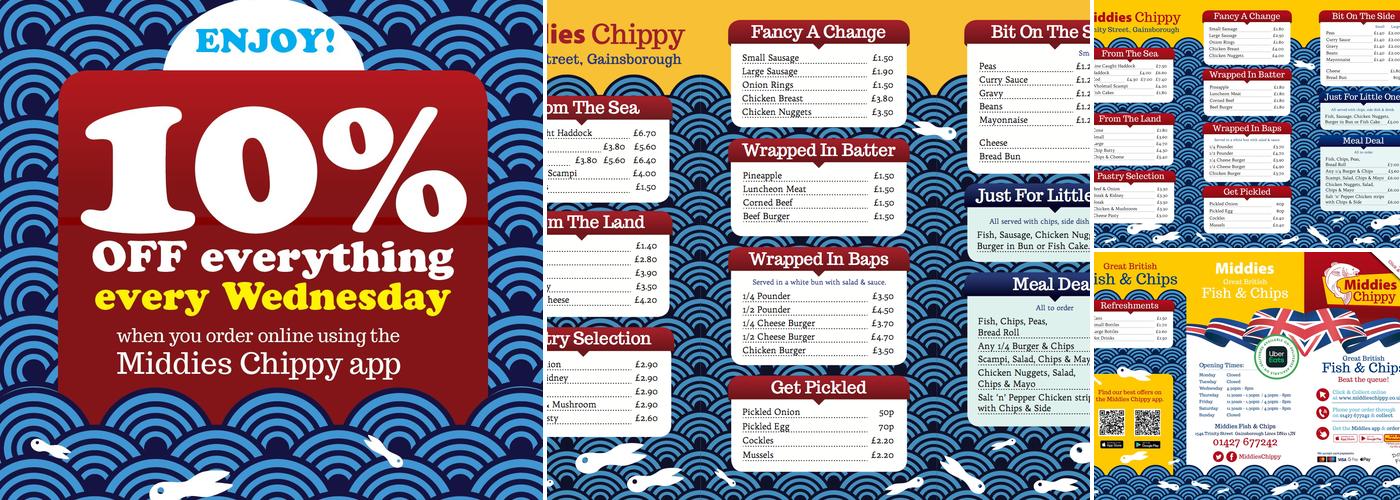 Middies Great British Fish & Chips Menu