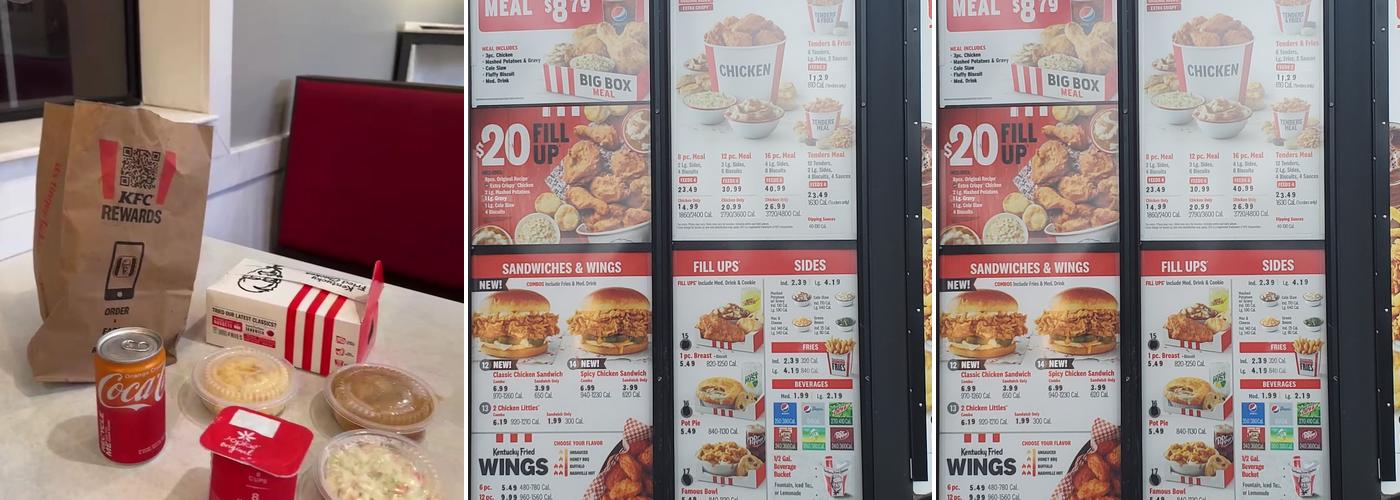 KFC Menu