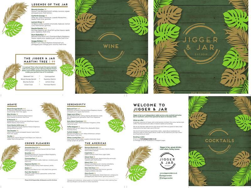 Jigger & Jar Menu