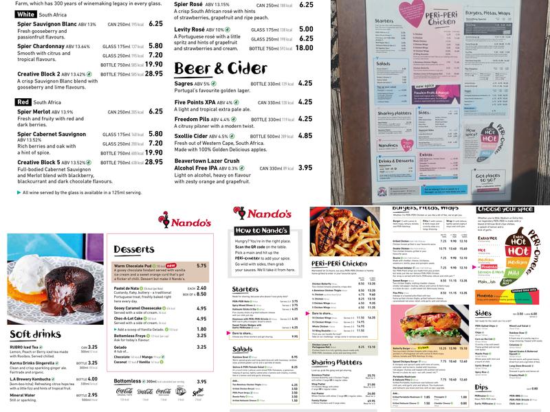 Nando's Speke - New Mersey Menu