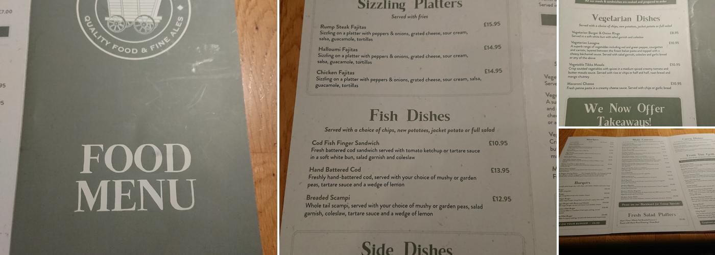 The Waggon Inn Menu