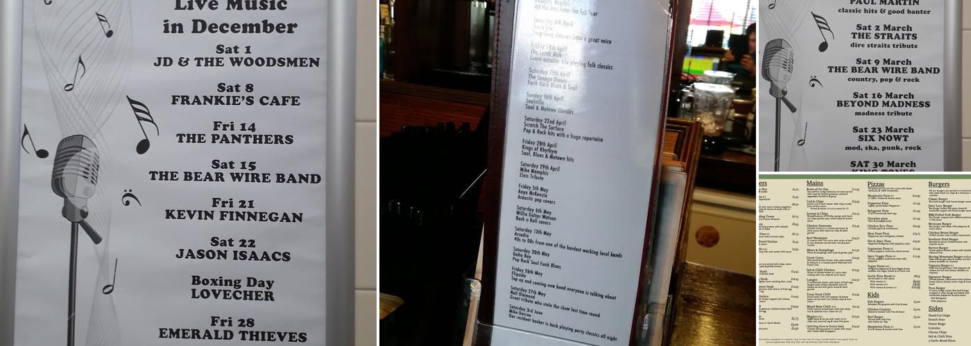 The Stone Trough Menu