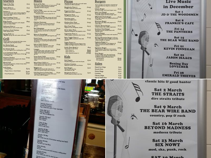 The Stone Trough Menu