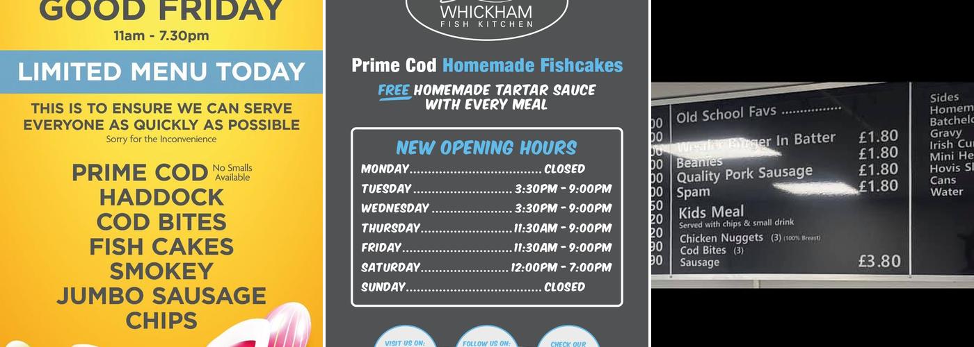 Whickham Fish Kitchen Menu