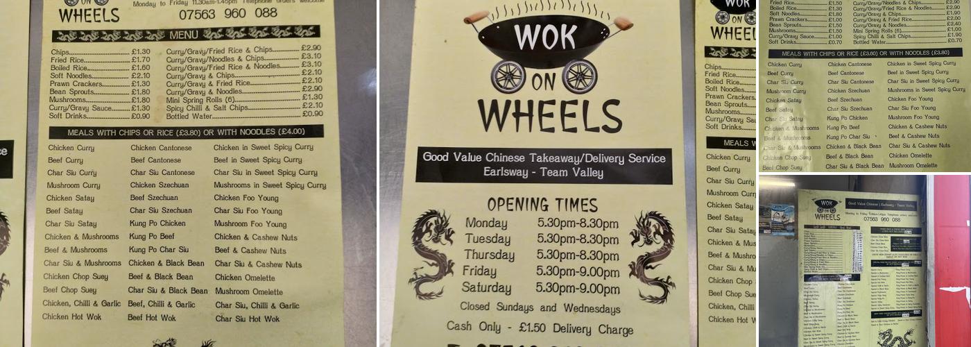 Wok on Wheels Menu