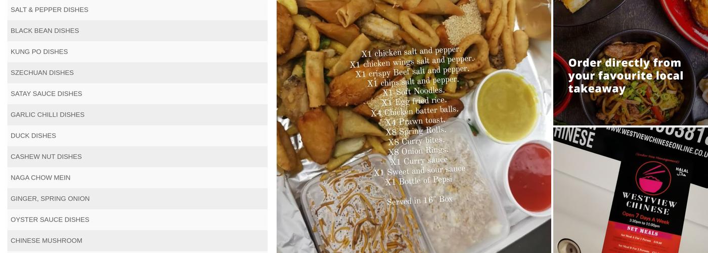 Westview Chinese Menu