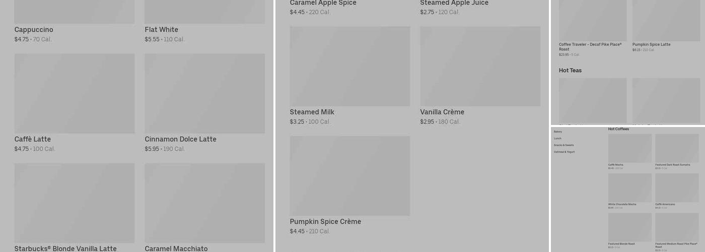 Starbucks Menu