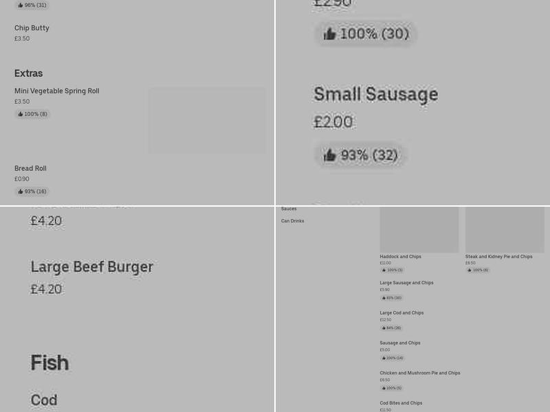 Denny's Fish & Chips Menu