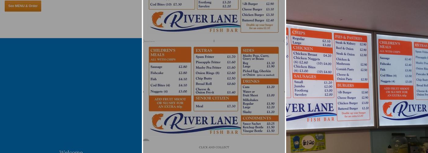 River Lane Fish Bar Menu