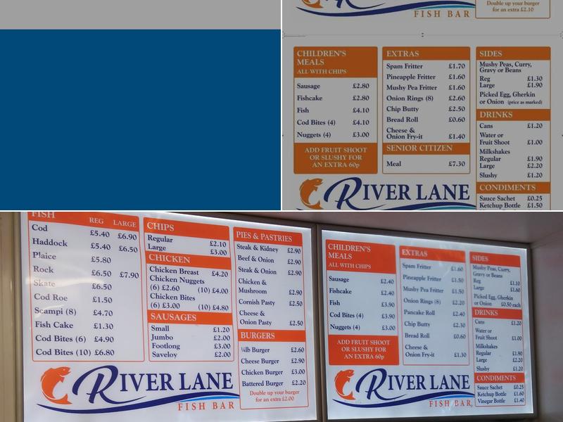 River Lane Fish Bar Menu