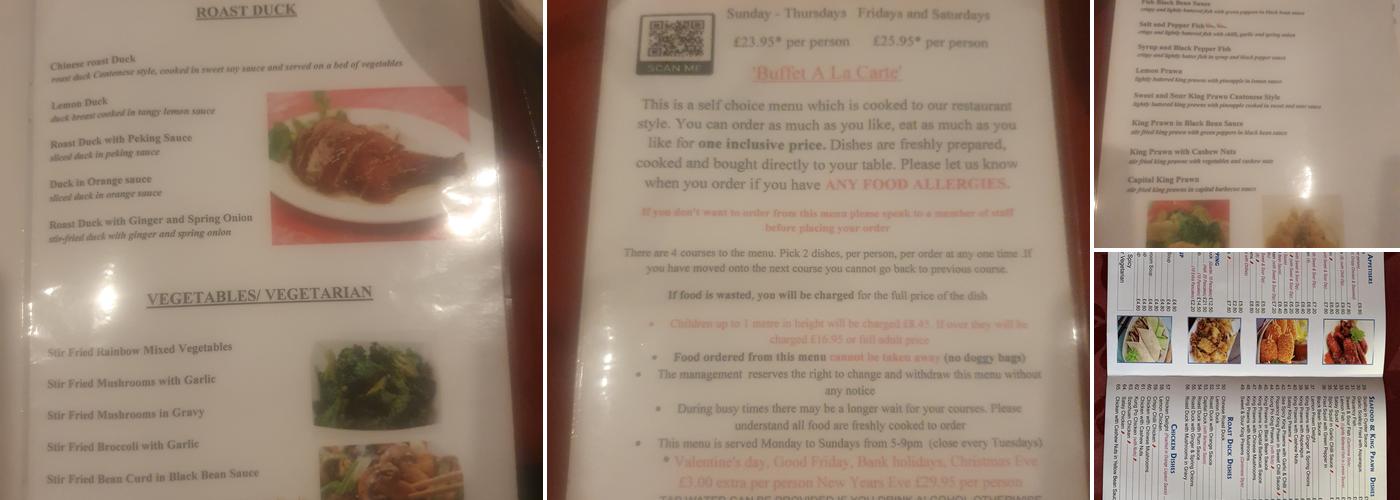 Beijing Palace Restaurant Menu