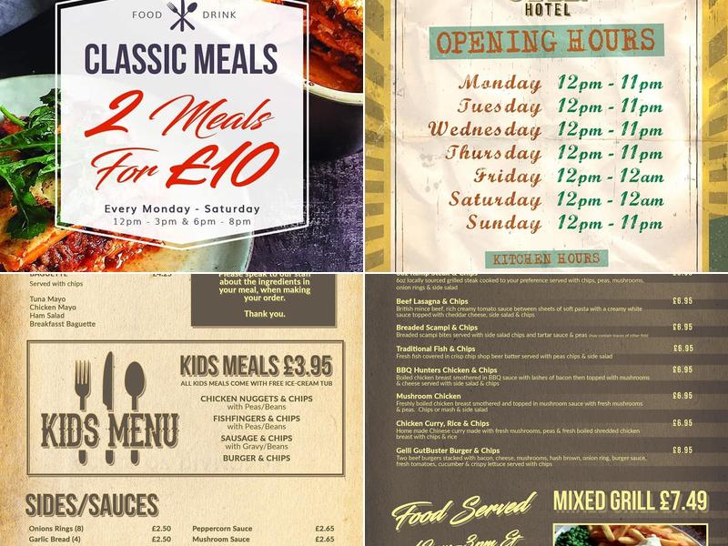 The Gelli Hotel Menu