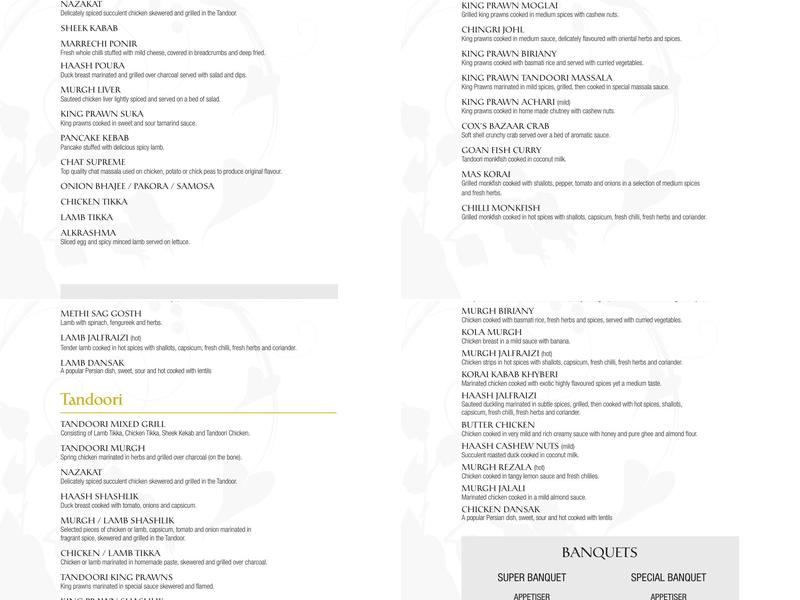 Maliks Express Kitchen Menu