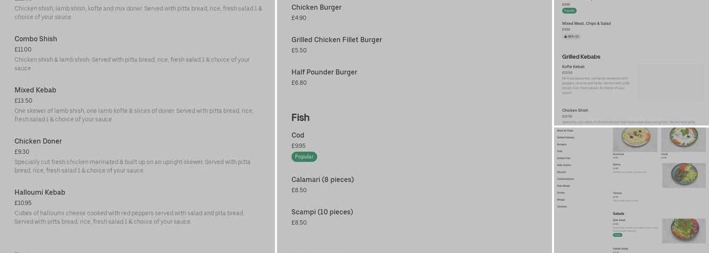 Flames Restaurant & Take Away Menu