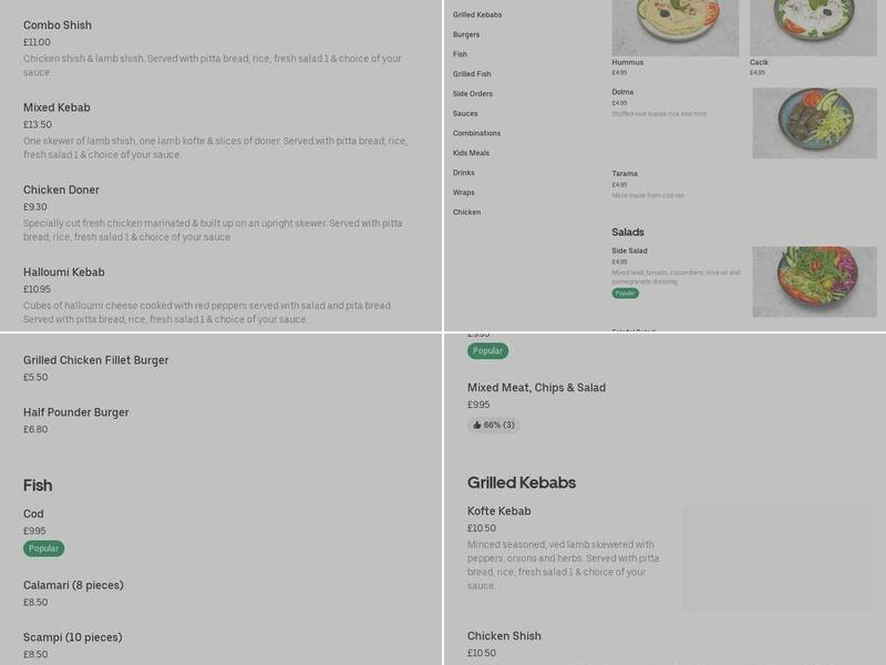 Flames Restaurant & Take Away Menu