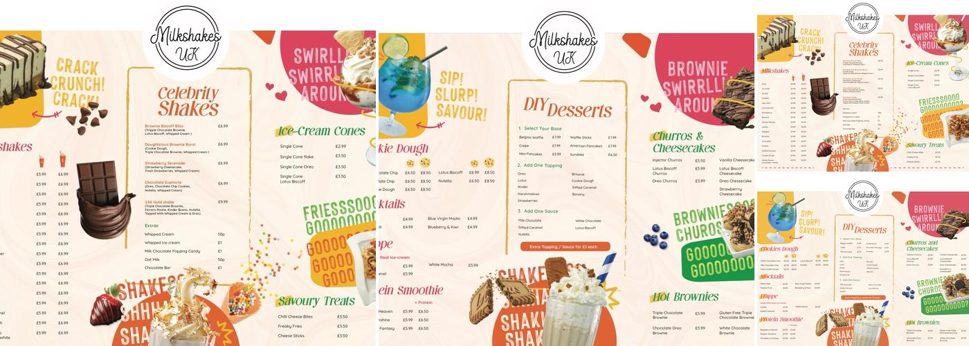 Milkshakes UK Menu