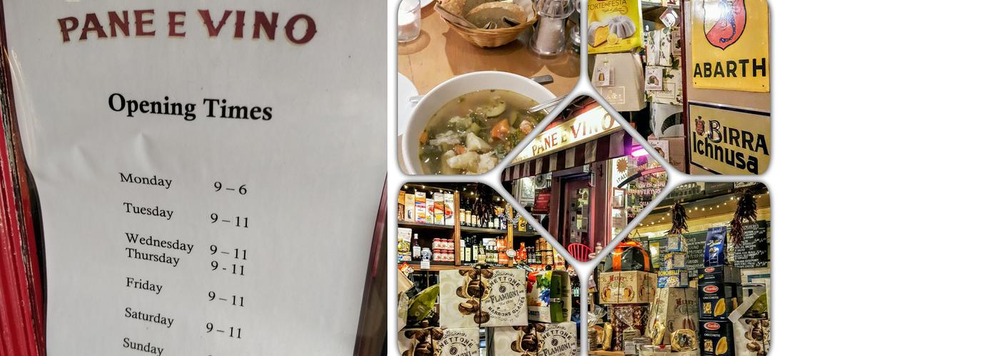 Pane E Vino Menu