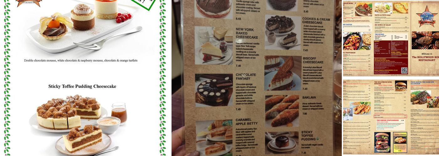 The Hollywood Bowl Menu