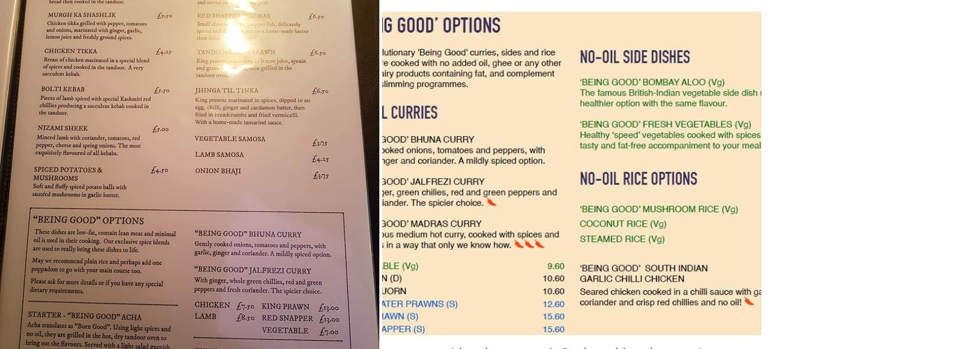 Spice Fusion Menu