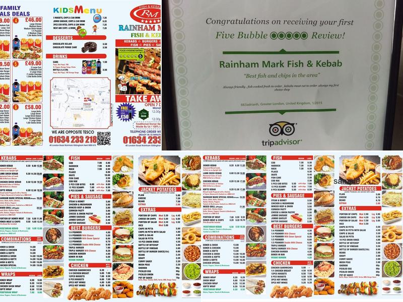 Rainham Mark Fish & Kebab Menu