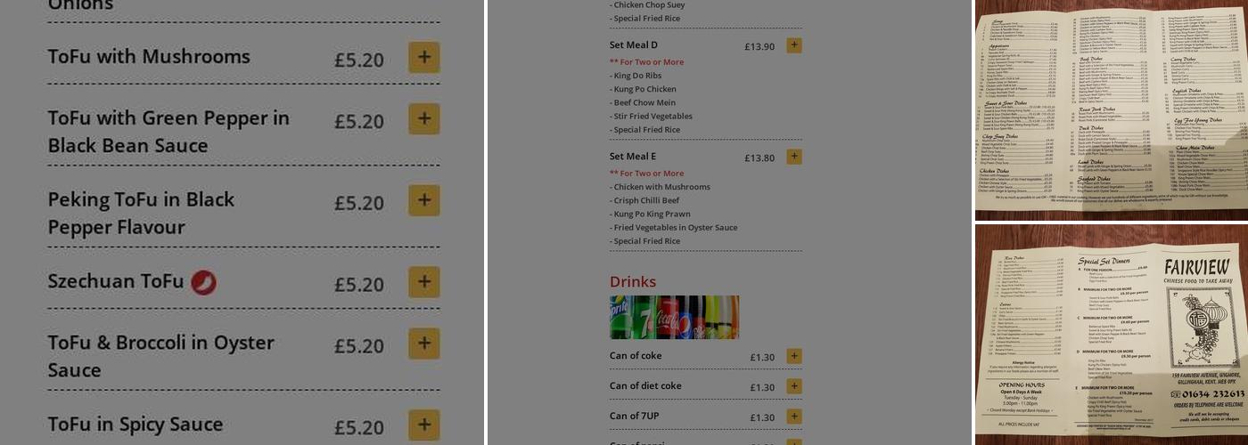 Fairview Chinese Menu