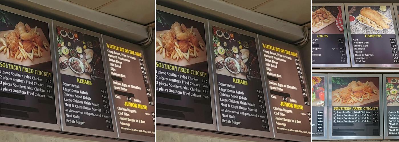 Crispins Fish Bar Menu