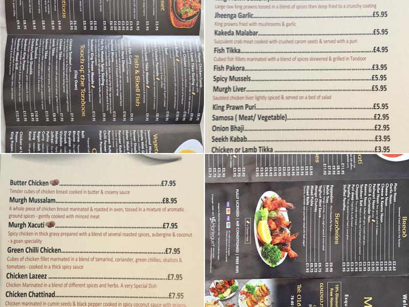 Meridian Spice Menu