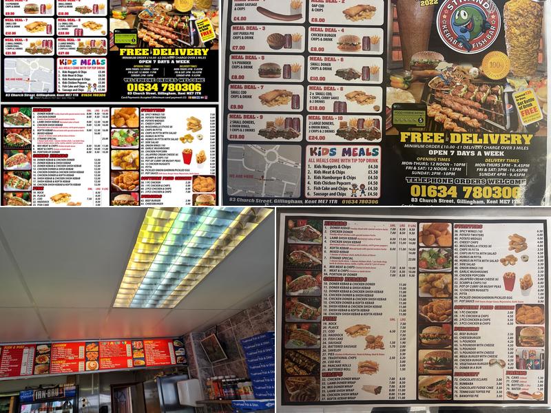 Strand Kebab & Fish Bar Menu