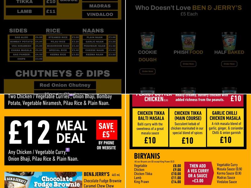 Raj Rani Wigmore Menu