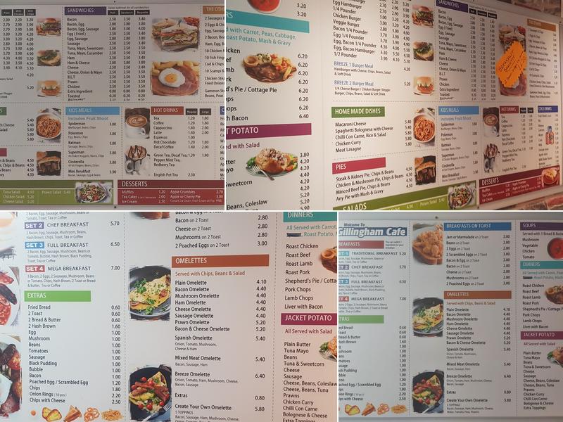 Gillingham Cafe Menu
